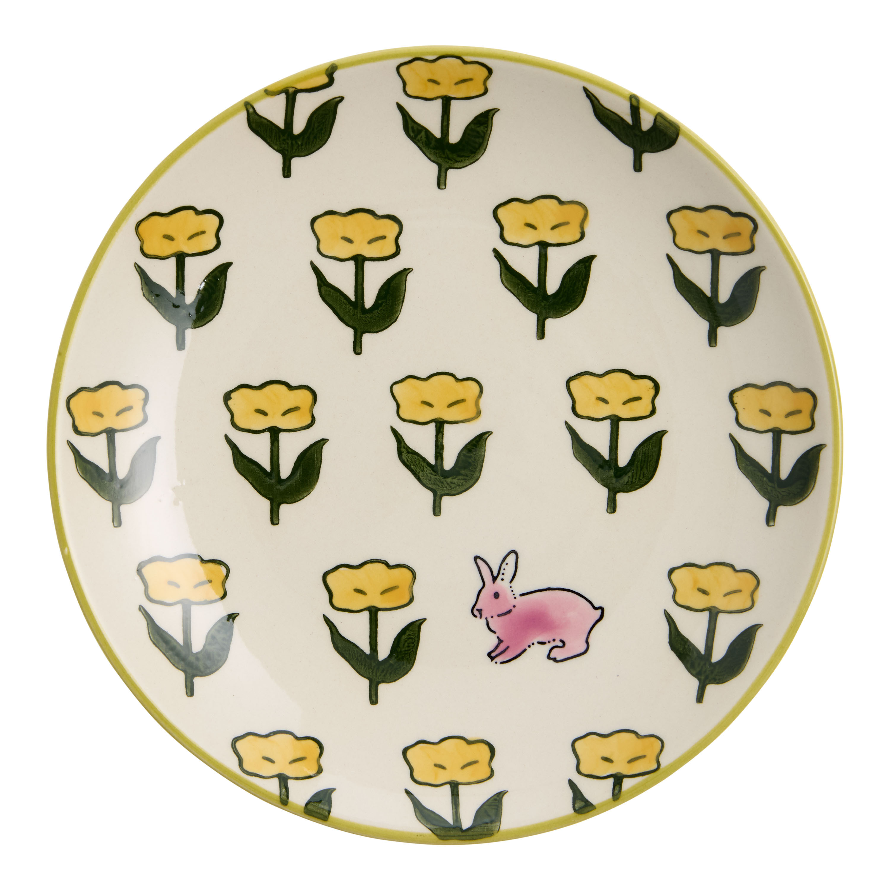 Flora Hand Painted Flower and Bunny Appetizer Plate | World Market
