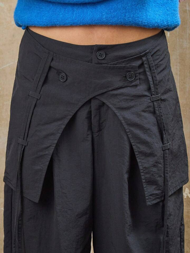 Courez Baggy Fit Nylon Trousers | SHEIN