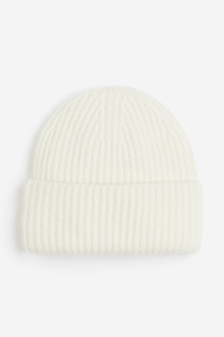 Bonnet en maille côtelée de laine cachemire | H&M (FR, IT, ES, PT, BE)