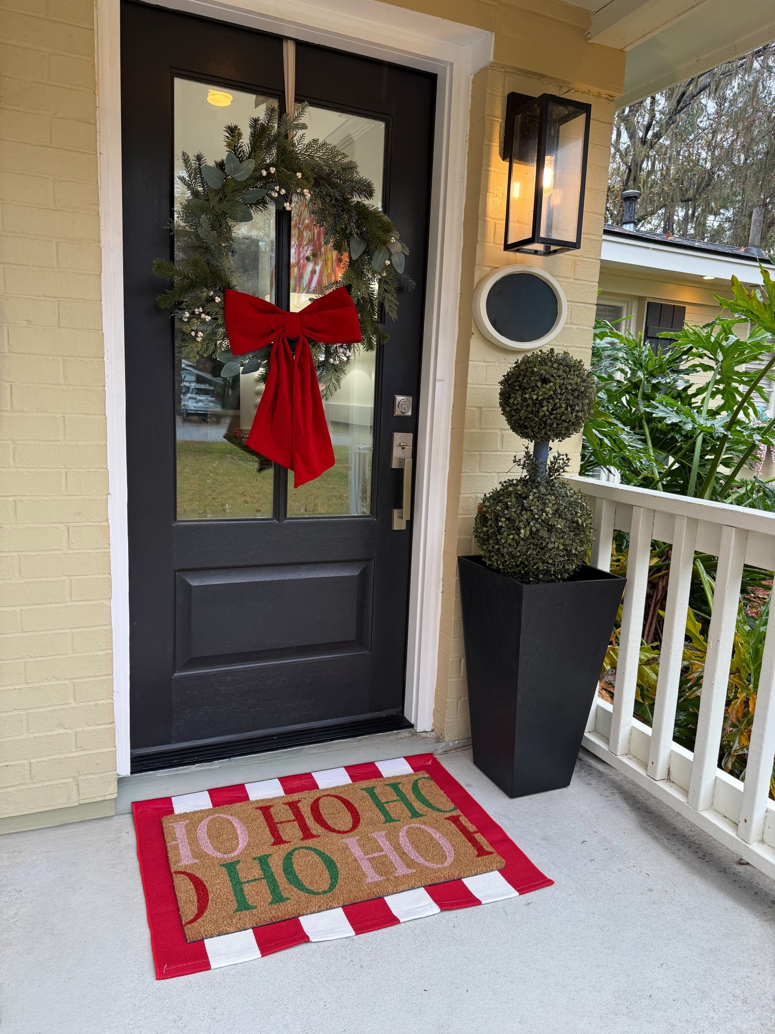 Simple Christmas Front Door Decor! Just need to add my tree and then I’m done! 

How cute is this Christmas door mat from Target? 

#LTKSeasonal #LTKHoliday #LTKHome