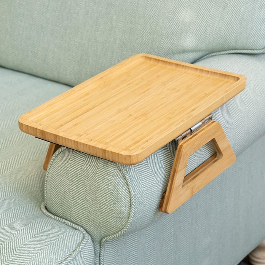 Shamrock Home Arm Table Clip On Tray Sofa Table for Wide Couches. Couch Arm Tray Table, Portable ... | Amazon (US)