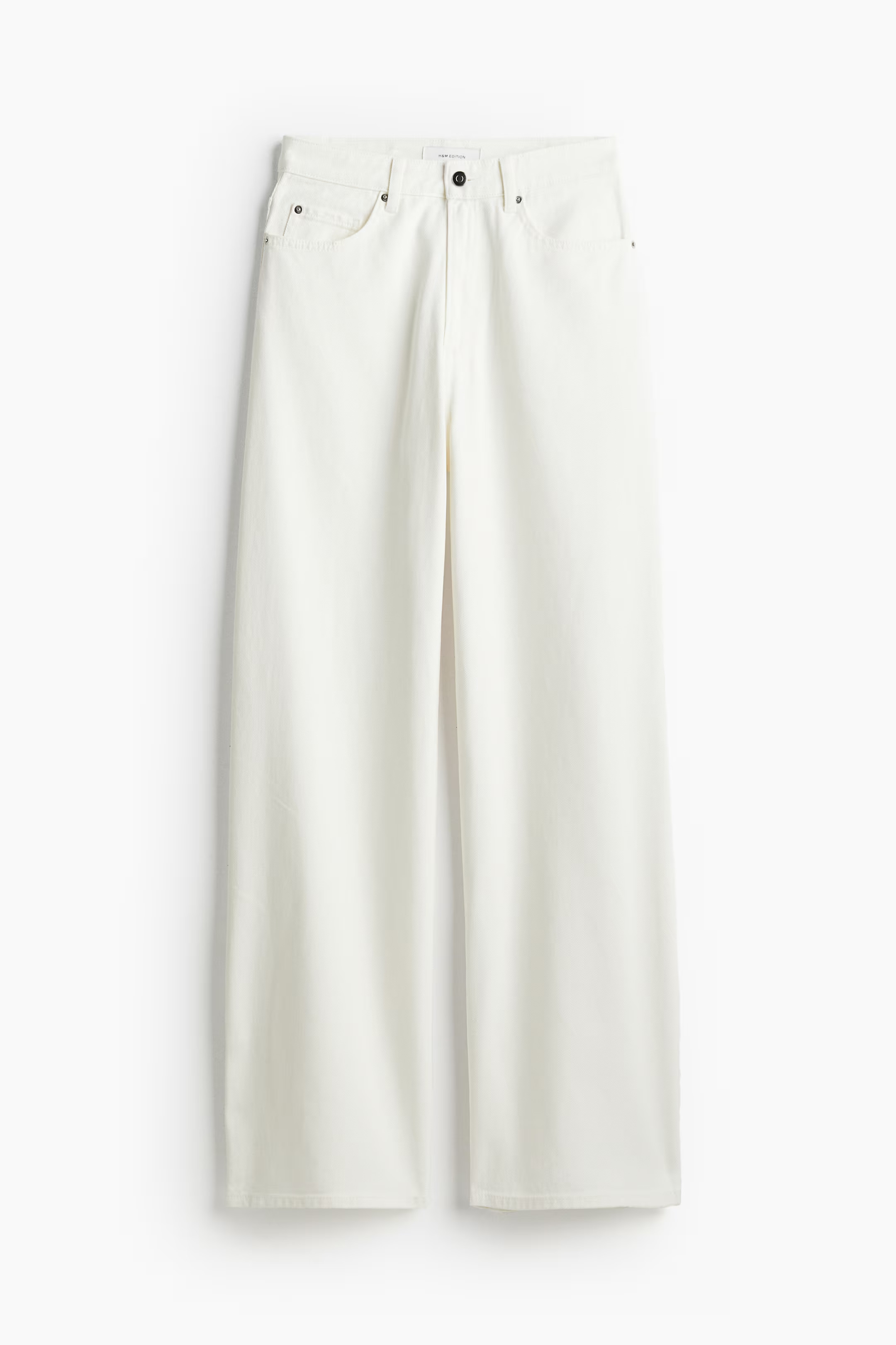 Wide Regular Jeans - Regular waist - Extra-long legs - White - Ladies | H&M US | H&M (US + CA)