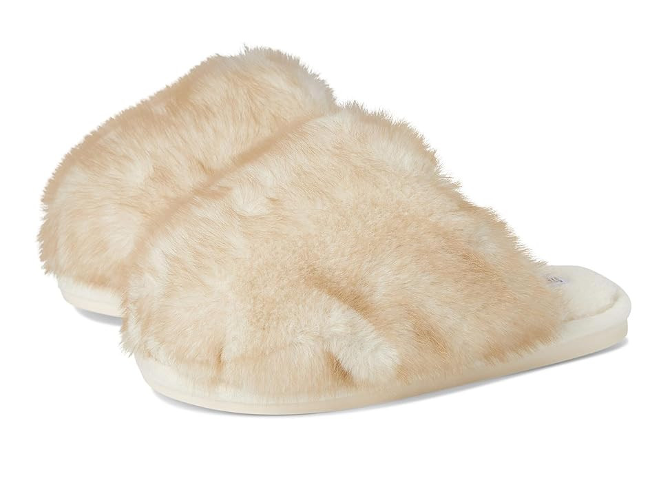 Steve Madden Poof Women's Slippers Natural : 6 M, Faux Fur | Zappos