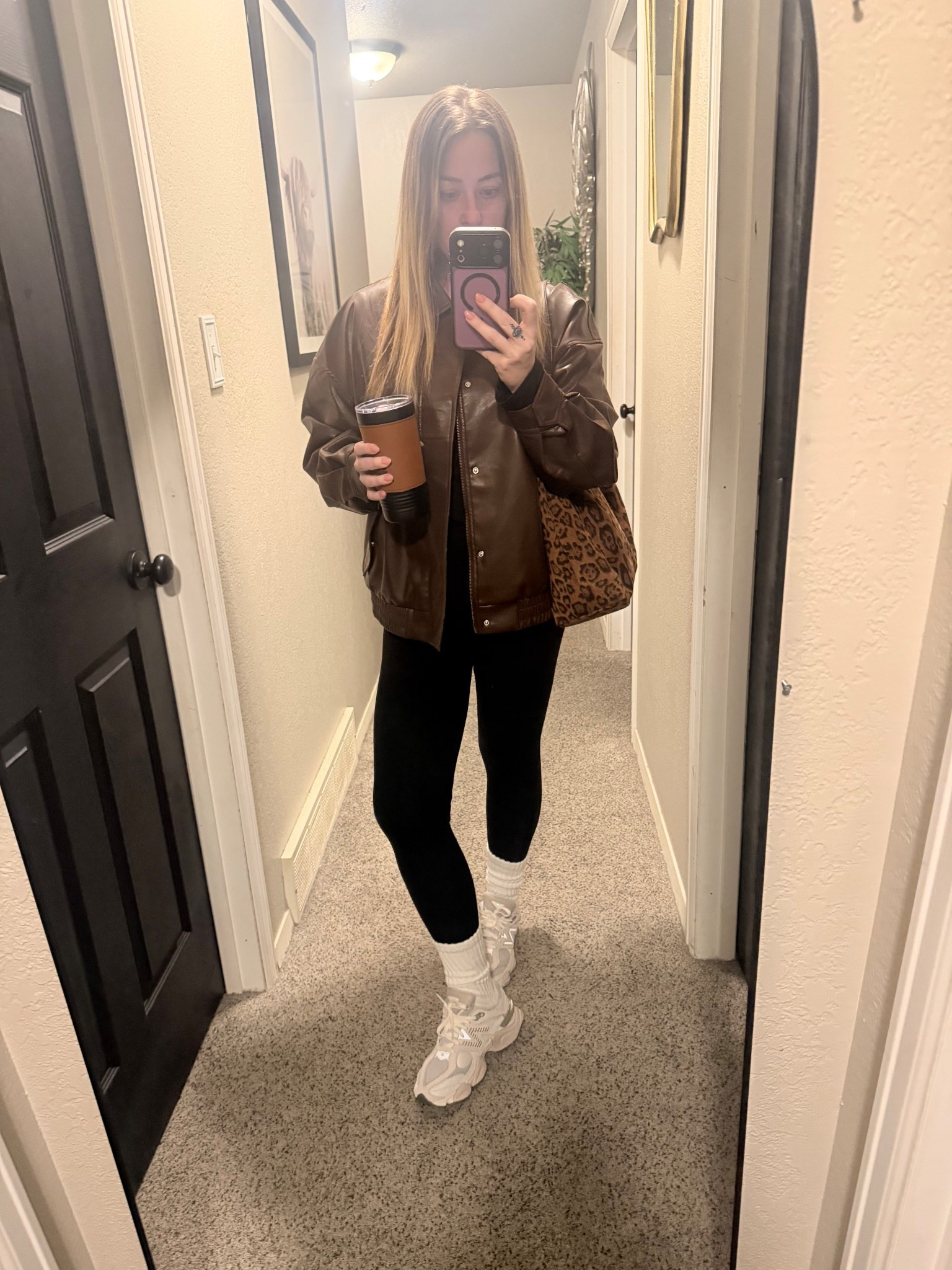 Shoes, socks, leggings, bag, long sleeve and jacket all linked! 

#LTKOver40 #LTKmomlife #LTKootd