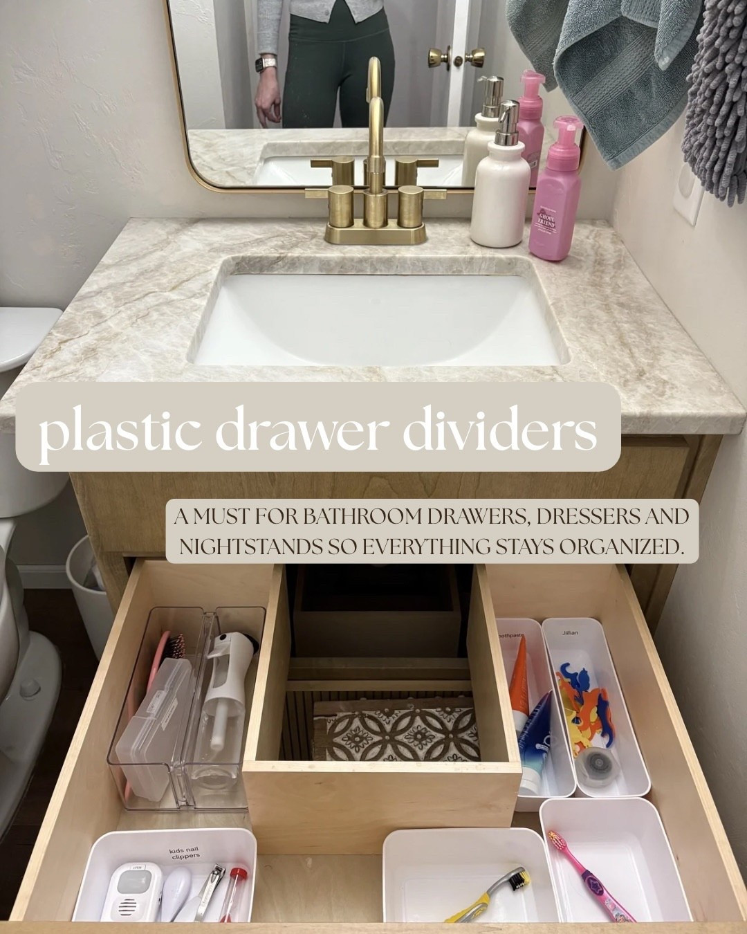 Bathroom drawer organization 

#LTKHome #LTKmomlife #LTKdayinmylife
