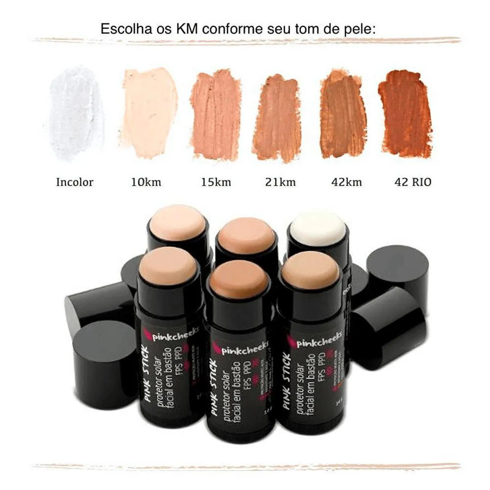 Protetor Solar Com Cor Pink Cheeks Pink Stick Fps 90 14G (5Km/10Km/15Km/21Km/42Km/42Km Rio) | DrogaRaia (BR)