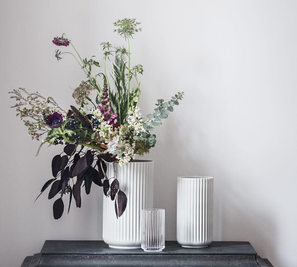 Lyngby White Porcelain Vases | Pottery Barn (US)