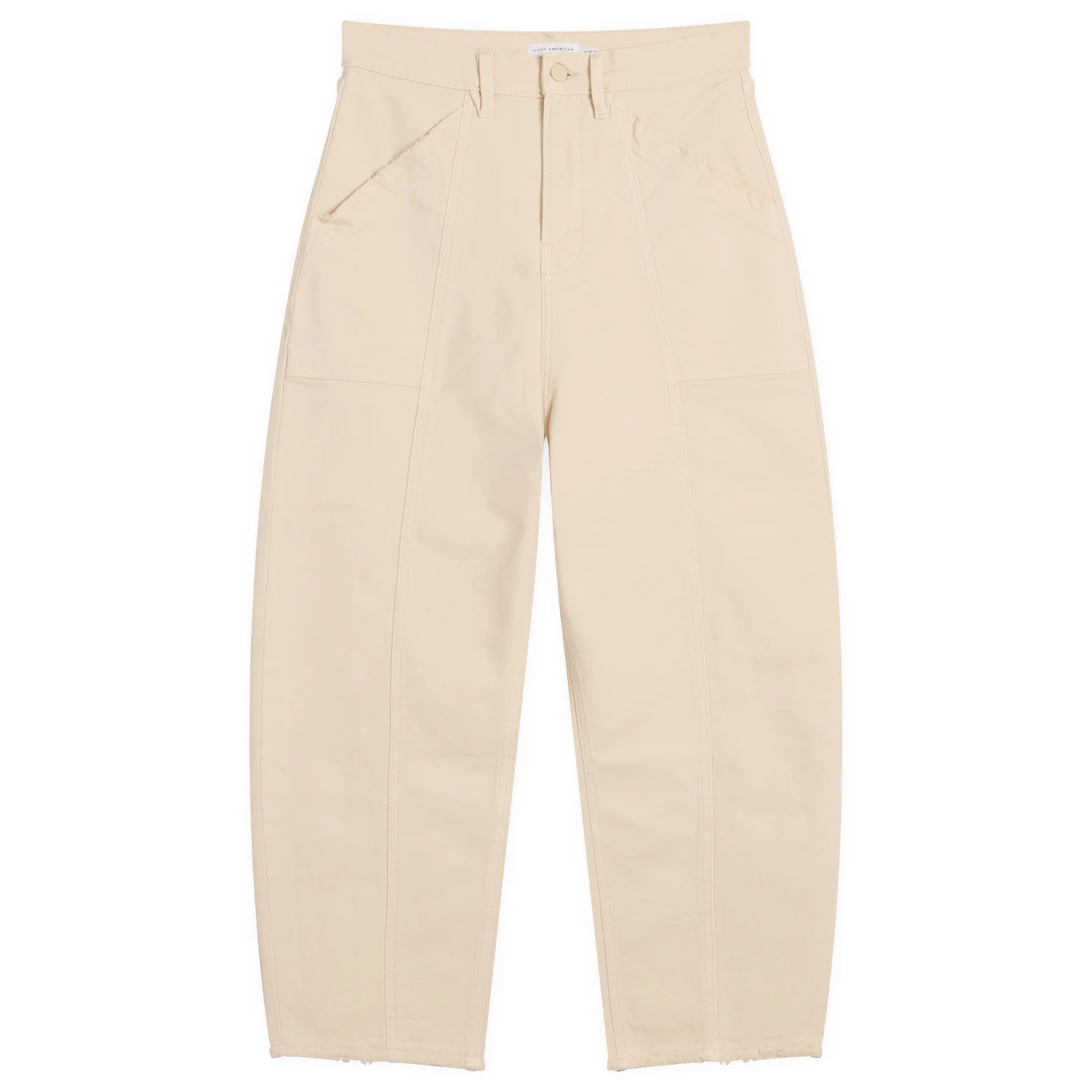 Good American Women's Cropped Barrel Pants in Canvas, Size UK 12 | END. Clothing