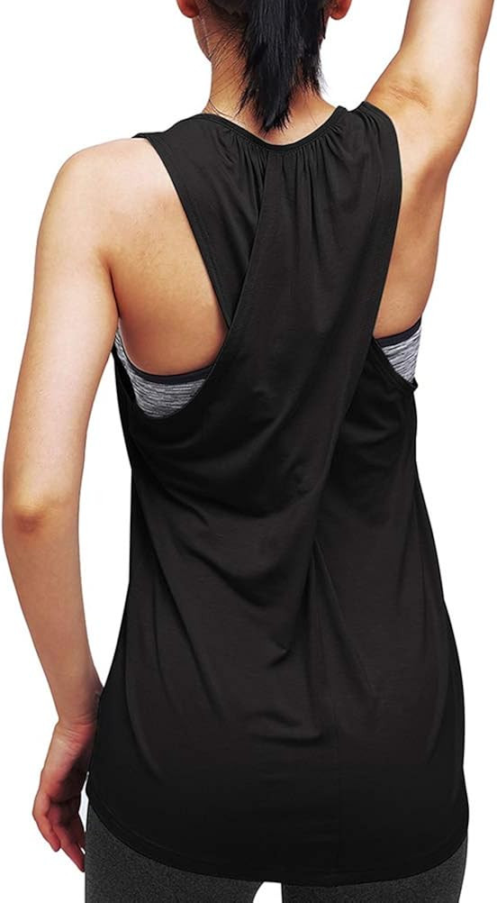 Mippo Workout Tops for Women Yoga Athletic Shirts Running Tank Tops Gym Workout Clothes | Amazon (US)