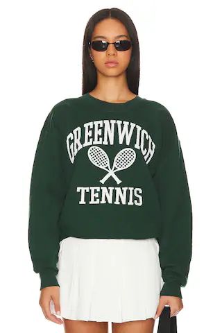 firstport Greenwich Tennis Crewneck Sweatshirt in Forest from Revolve.com | Revolve Clothing (Global)