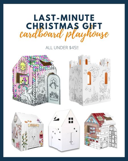 Need a last-minute kids Christmas gift idea in time for Christmas? 🎁 A cardboard Playhouse is budget friendly and gives you so much bang for your buck. Plus, it will keep kids busy for hours. Shop our top 5 pics that will ship in time for Christmas! 

#LTKGiftGuide #LTKHoliday #LTKkids