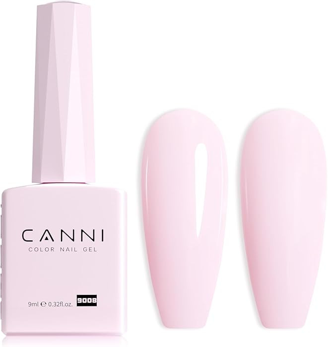 CANNI Light Pink Gel Nail Polish, 1Pcs Baby Pink Gel Polish Soft Pale Color High Gloss Soak Off U... | Amazon (US)