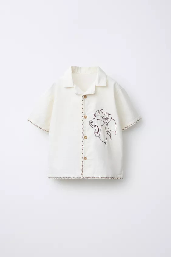 EMBROIDERED LION SHIRT | Zara US