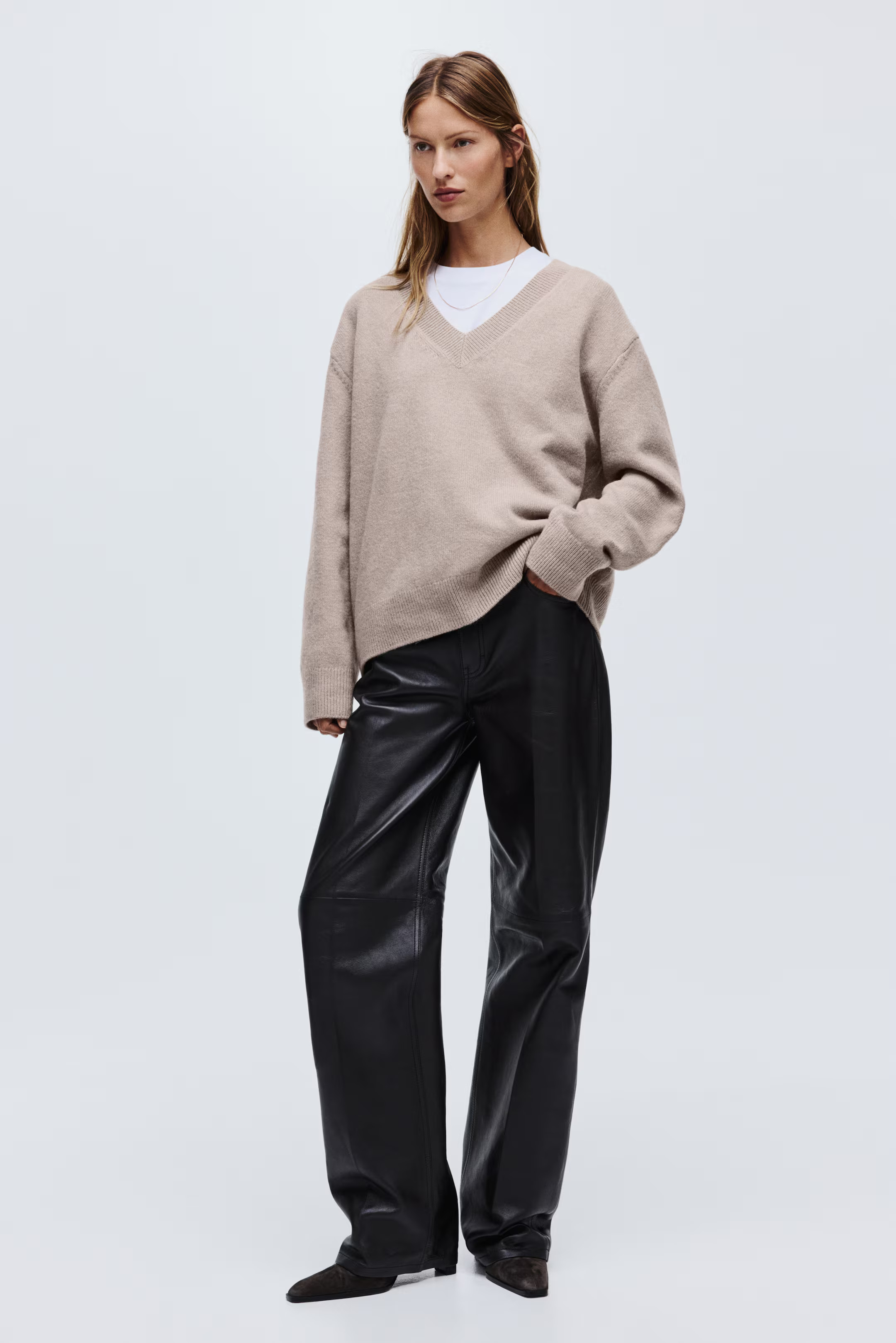 Oversized V-neck jumper | H&M (UK, MY, IN, SG, PH, TW, HK)