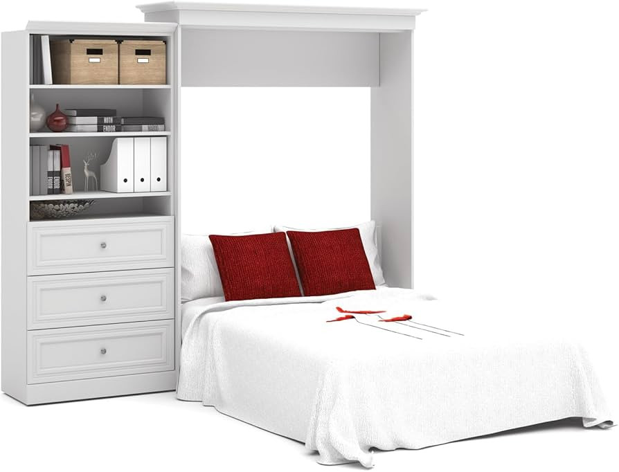 Versatile Murphy Bed with Closet Organizer with Drawers (103W) in White, Sleeping Arrangement and... | Amazon (US)