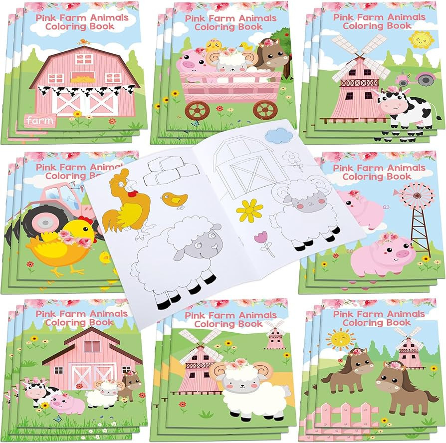 24 Pcs Mini Coloring Books Bulk for Kids Party Favor Set DIY Art Drawing Activity Book for Unicor... | Amazon (US)