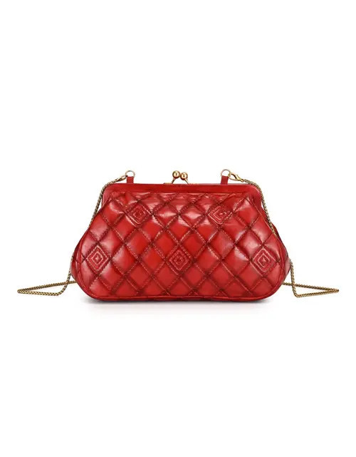 OLD TREND Petunia Small Quilted Leather Crossbody in Red at Nordstrom | Nordstrom