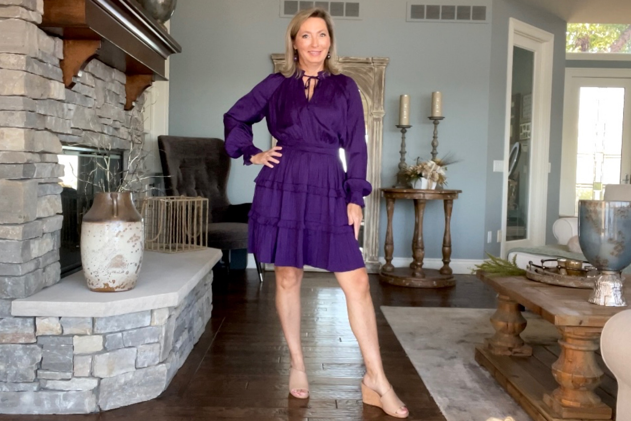 What a perfect silk dress that will be flattering on many body shapes for your next special occasion this fall! 

#LTKunder50