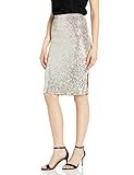 BB DAKOTA Junior's Spark This Joy Stretch Sequin Pencil Skirt, Silver, Small | Amazon (US)