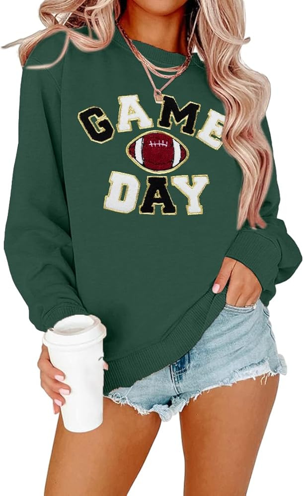 FLOYU Women Sunday Funday Sweatshirt Cute Football Graphic Pullover Game Day Weekend Tops Casual ... | Amazon (US)