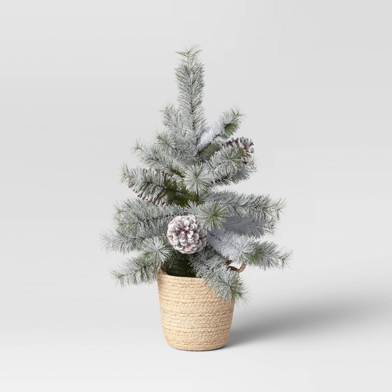 Lightly Flocked Christmas Tree in Basket - Threshold™ | Target