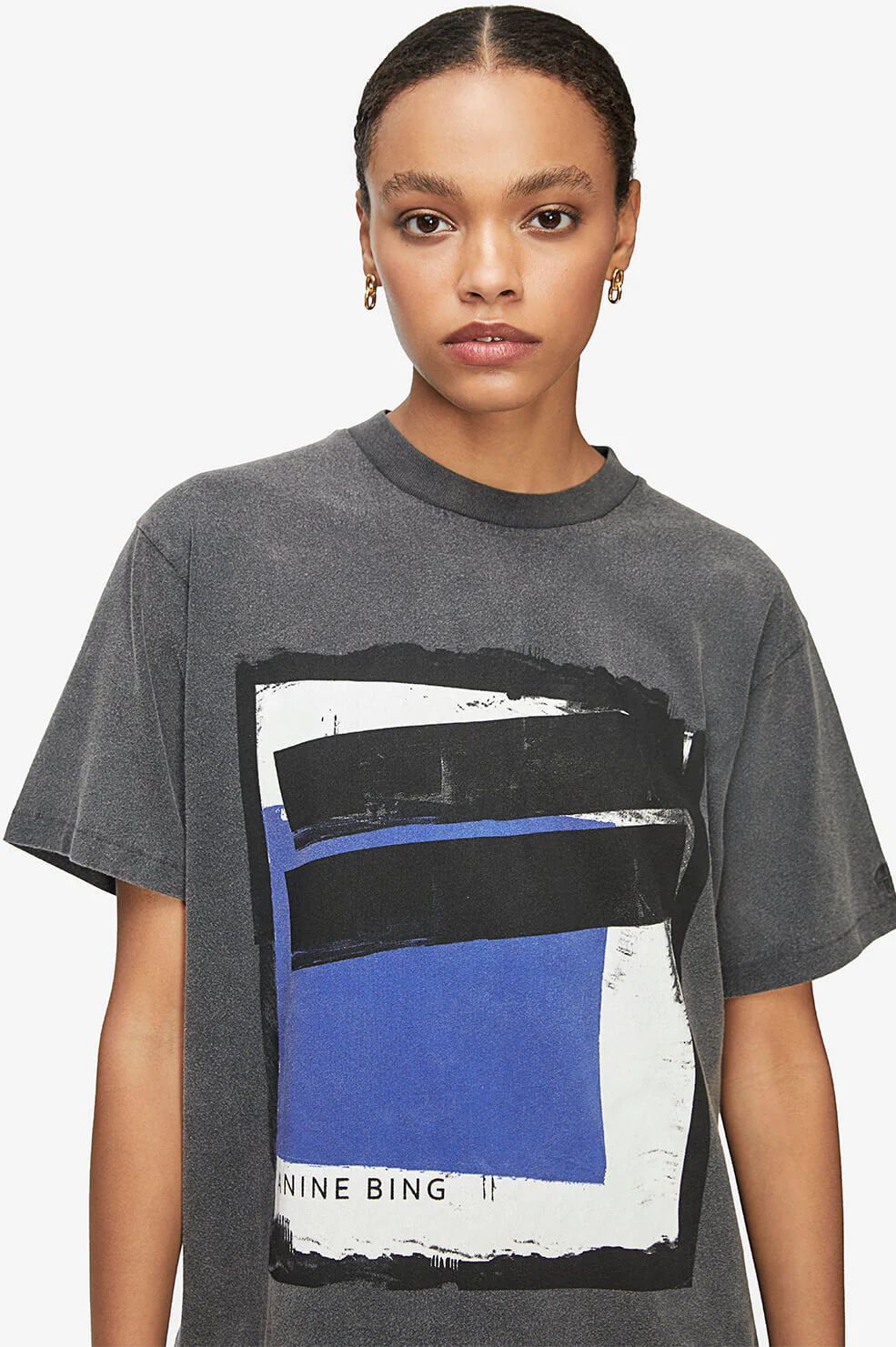 Lili Tee Painting - Washed Black | ANINE BING