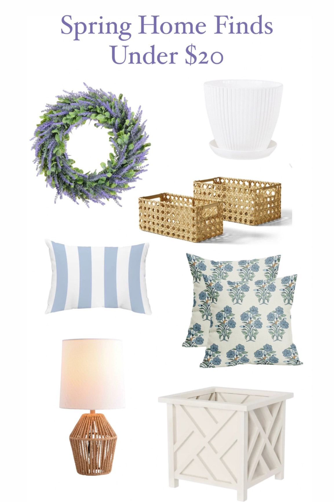 I love to find new ways to spruce up my seasonal decor and I found these great finds all for under $20! Perfect for the blue and white lovers who like simple, classic, and feminine home decor!

#LTKfindsunder50 #LTKSeasonal #LTKhome