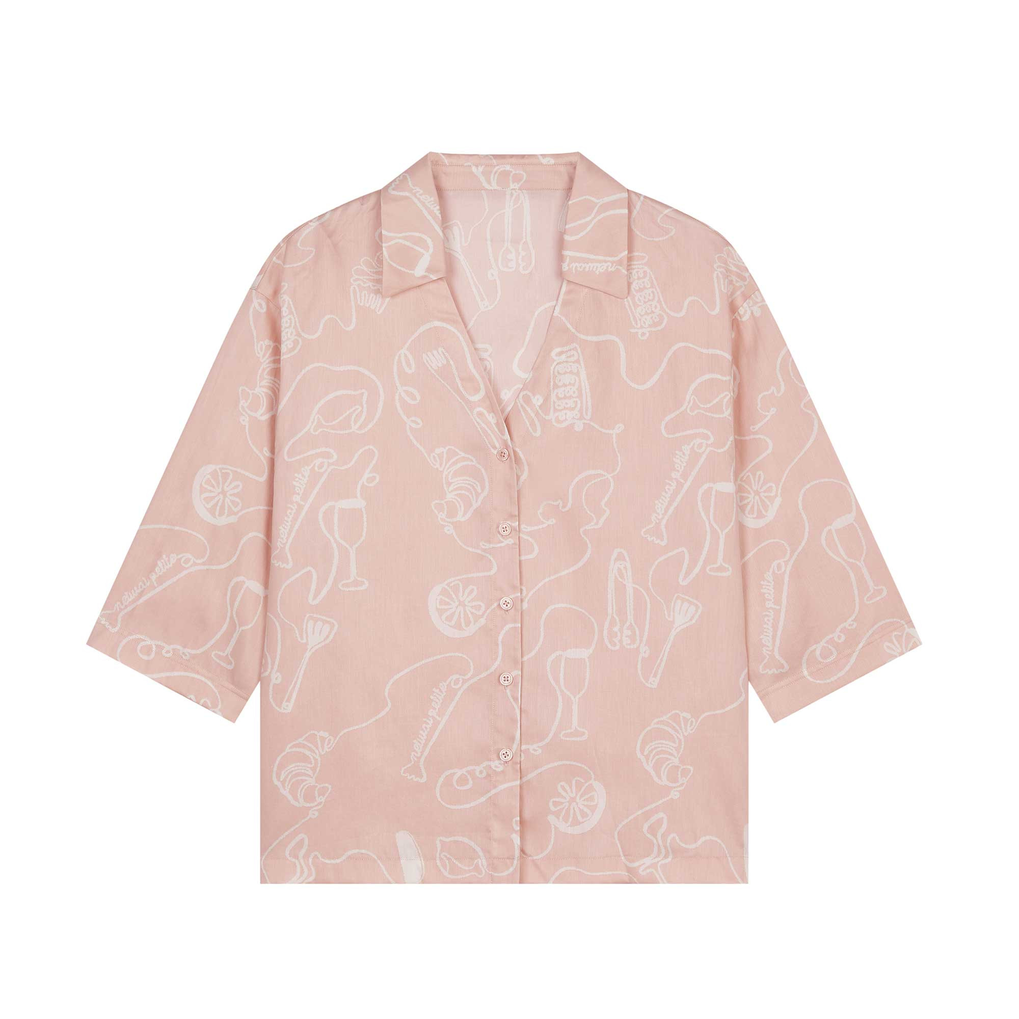 Café Print Pajama Shirt | NEIWAI