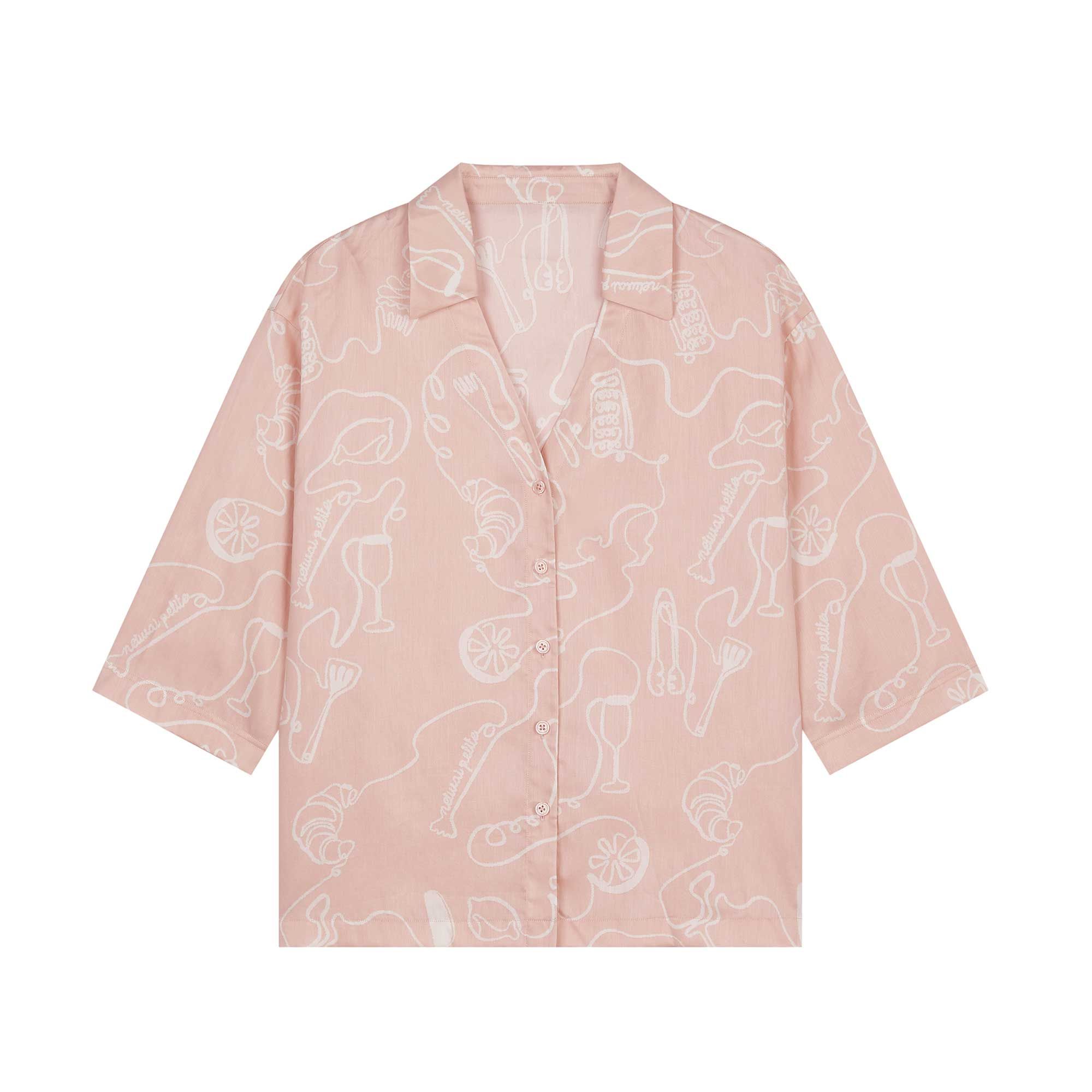 Café Print Pajama Shirt | NEIWAI