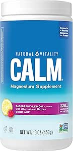 Natural Vitality Calm, Magnesium Citrate Supplement, Anti-Stress Drink Mix Powder - Gluten Free, ... | Amazon (US)