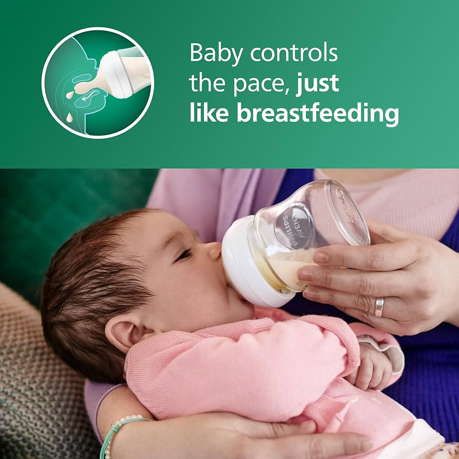 Philips Avent Natural Glass Baby Bottles with Natural Response Nipples (Slow Flow, Flow 2), 4oz, ... | Amazon (US)