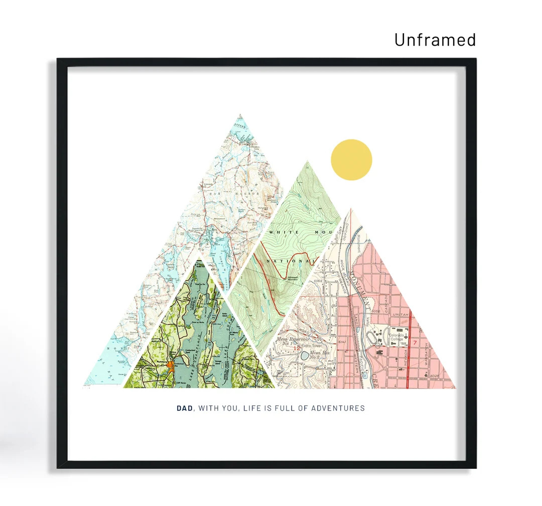 Fathers Day Gift, Personalized Gifts for Dad, Fathers Day Gift from Daughter, Dad Gifts, Mountain... | Etsy (US)