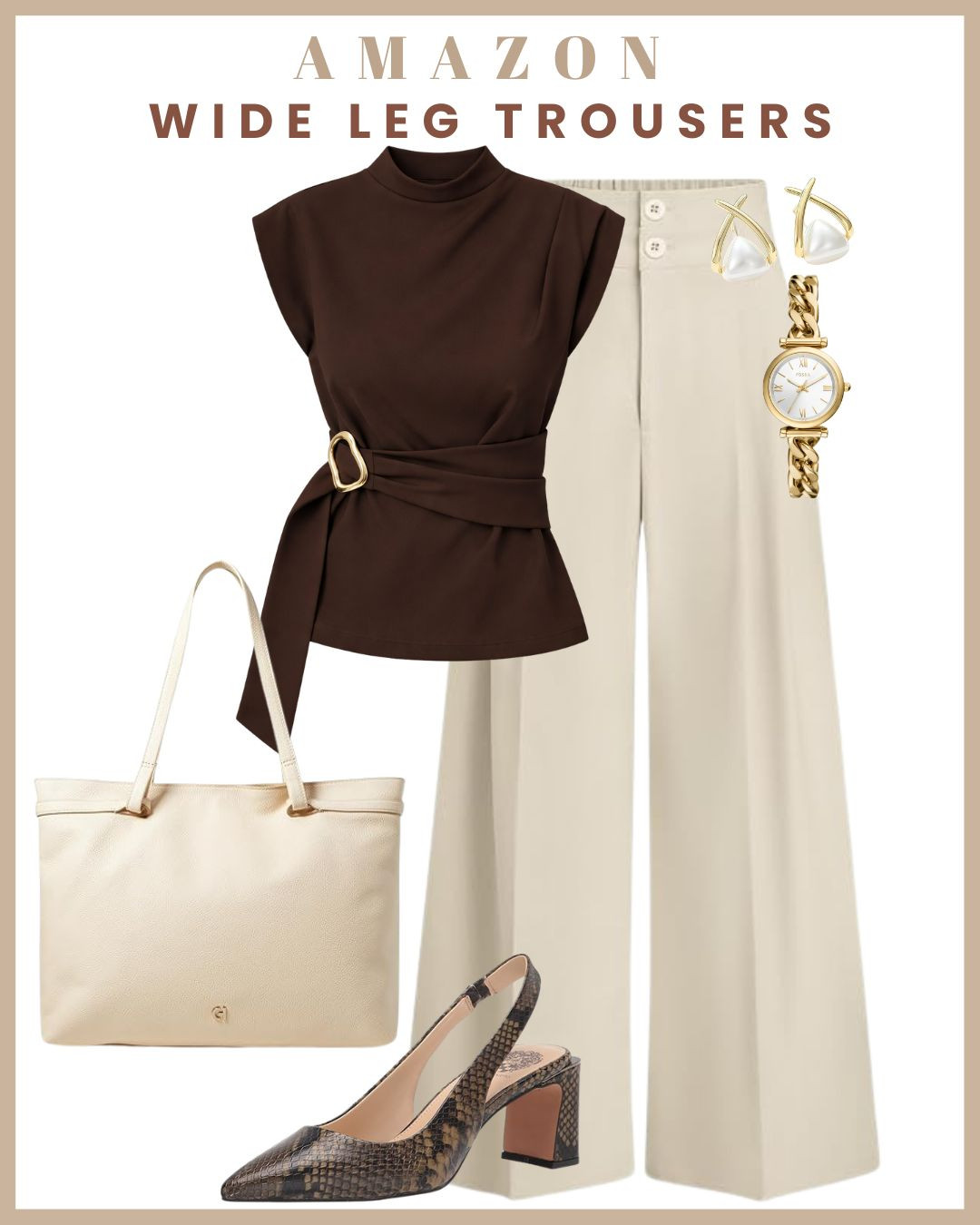 Wide-leg pants, styled 3 ways ✨
Sharing three chic ways to style Amazon wide-leg trousers—perfect for workdays, dinners, or whenever you want that effortless, polished vibe 

1️⃣ Blazer top + wide-leg pants — tailored, powerful, and office-ready 
2️⃣ Buckle tunic top + wide-leg pants — structured with a statement detail 
3️⃣ Tie-waist top + wide-leg pants — flattering and softly feminine 

Comfortable, elevated, and endlessly versatile—wide-leg trousers are truly a capsule wardrobe staple 👏

To shop these looks, comment “link” and I’ll DM you, or check the Amazon Storefront link in bio 🛍️

(Trendy Work Tops from Amazon, Amazon Workwear Tops, Office Tops Amazon, Chic Amazon Blouses, Business Casual Tops, Work Outfit Ideas Amazon, Amazon Fashion Finds, Button Up Top Amazon, Puff Sleeve Blouse Amazon, Wrap Blouse Amazon, Trendy Office Shirts, Elevated Basics from Amazon, Neutral Work Tops, Affordable Workwear Pieces, Office Ready Tops, Amazon Style Picks, Work Capsule Wardrobe, Polished Office Look, Smart Casual Workwear, Everyday Office Outfit, Amazon Tops Outfit Inspiration) 

 #LTKgrwm #LTKootd #LTKWorkwear