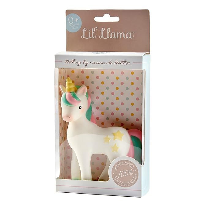 Lil' Llama Baby Teething Toys, Unicorn Teether for Toddler & Baby Boys and Girls, 100% Natural Ru... | Amazon (US)