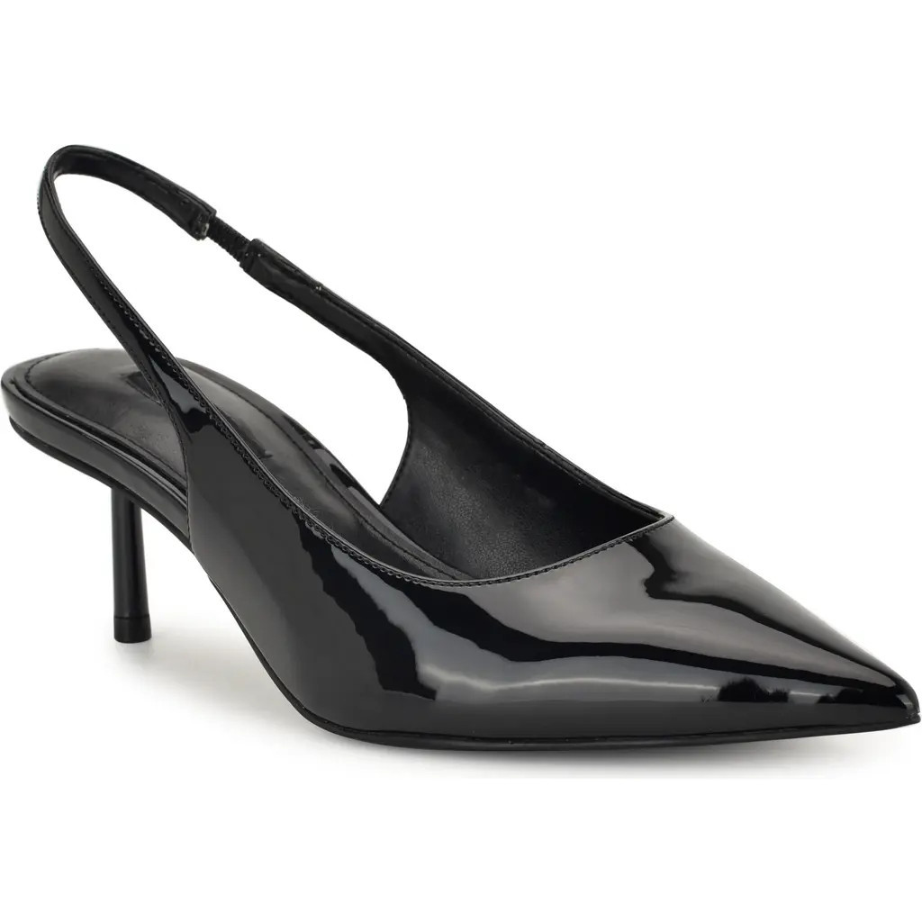 Nine West Hunny Slingback Pointed Toe Pump in Black at Nordstrom Rack, Size 9.5 | Nordstrom Rack