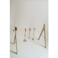 Baby Wooden Play Gym // With Hanging Toys Boho Minimal | Etsy (US)