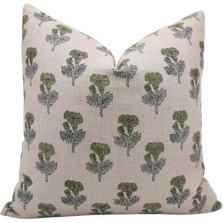 Dometrius Floral Linen Indoor/Outdoor Pillow Cover | Wayfair North America