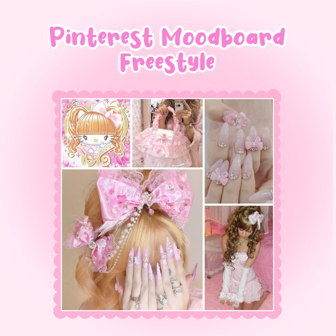 Pinterest Moodboard Freestyle Press-on Nails - Etsy | Etsy (US)