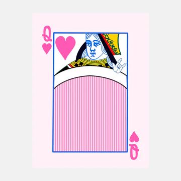 Queen of Hearts Print by Paisley Flamenbaum | Dorm Essentials - Pink / 9" x 12" - Dormify | Dormify