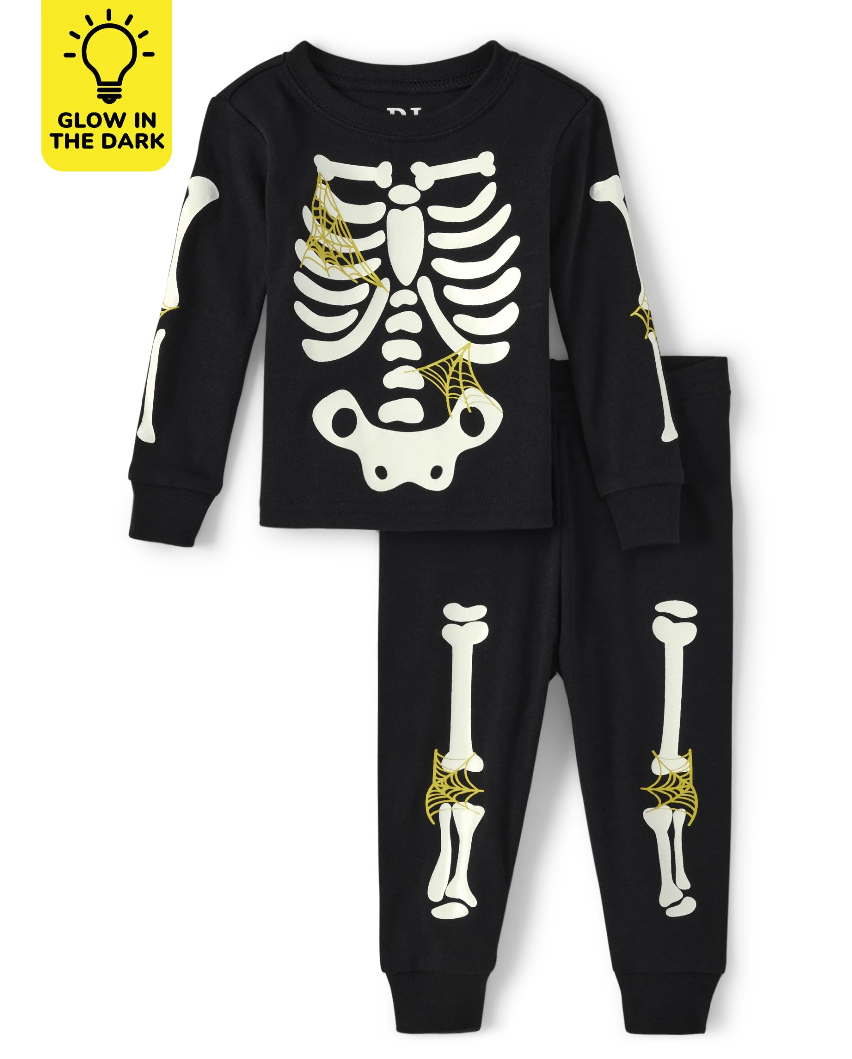 Unisex Baby And Toddler Matching Family Glow Skeleton Snug Fit Cotton Pajamas - black | The Children's Place
