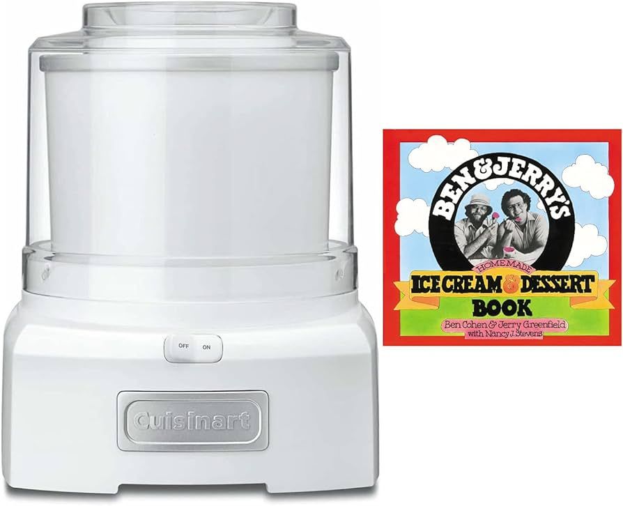 Cuisinart Frozen Yogurt Ice Cream and Sorbet Maker (White) Bundle with Homemade Ice Cream and Des... | Amazon (US)