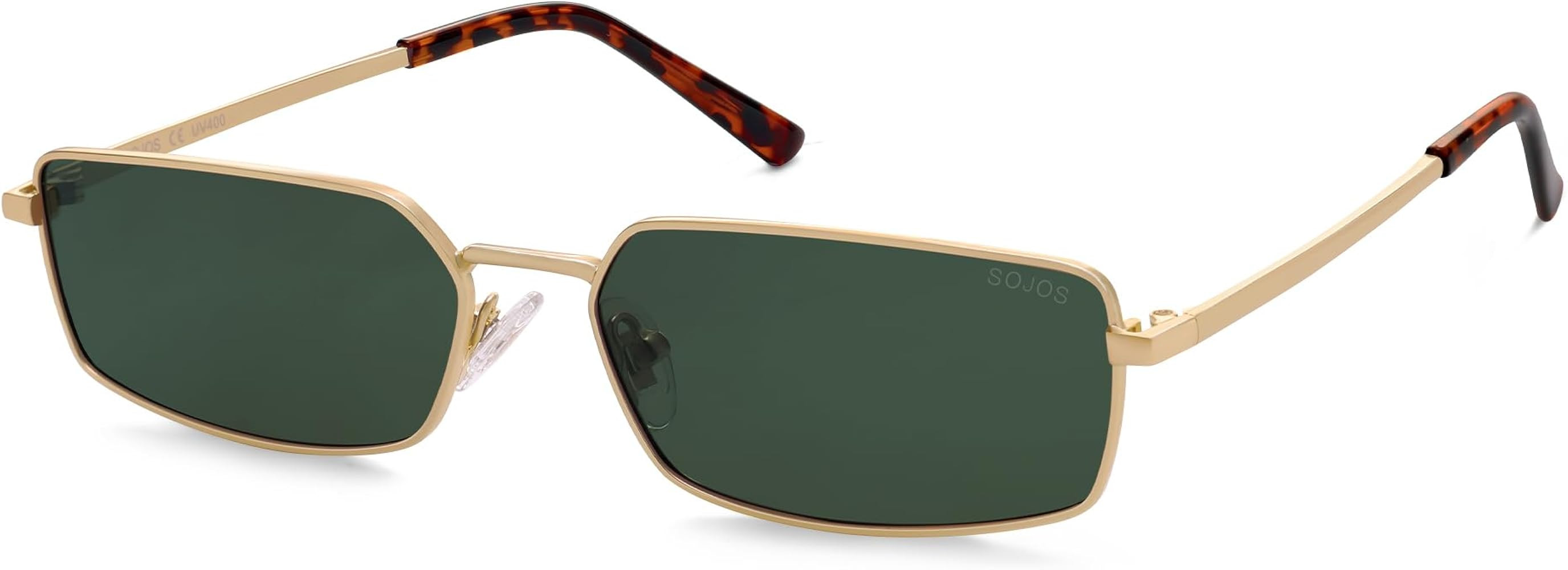 SOJOS Rectangle Polarized Sunglasses for Women men Wide Flat Lenses UV400 Protection Vintage Shad... | Amazon (US)