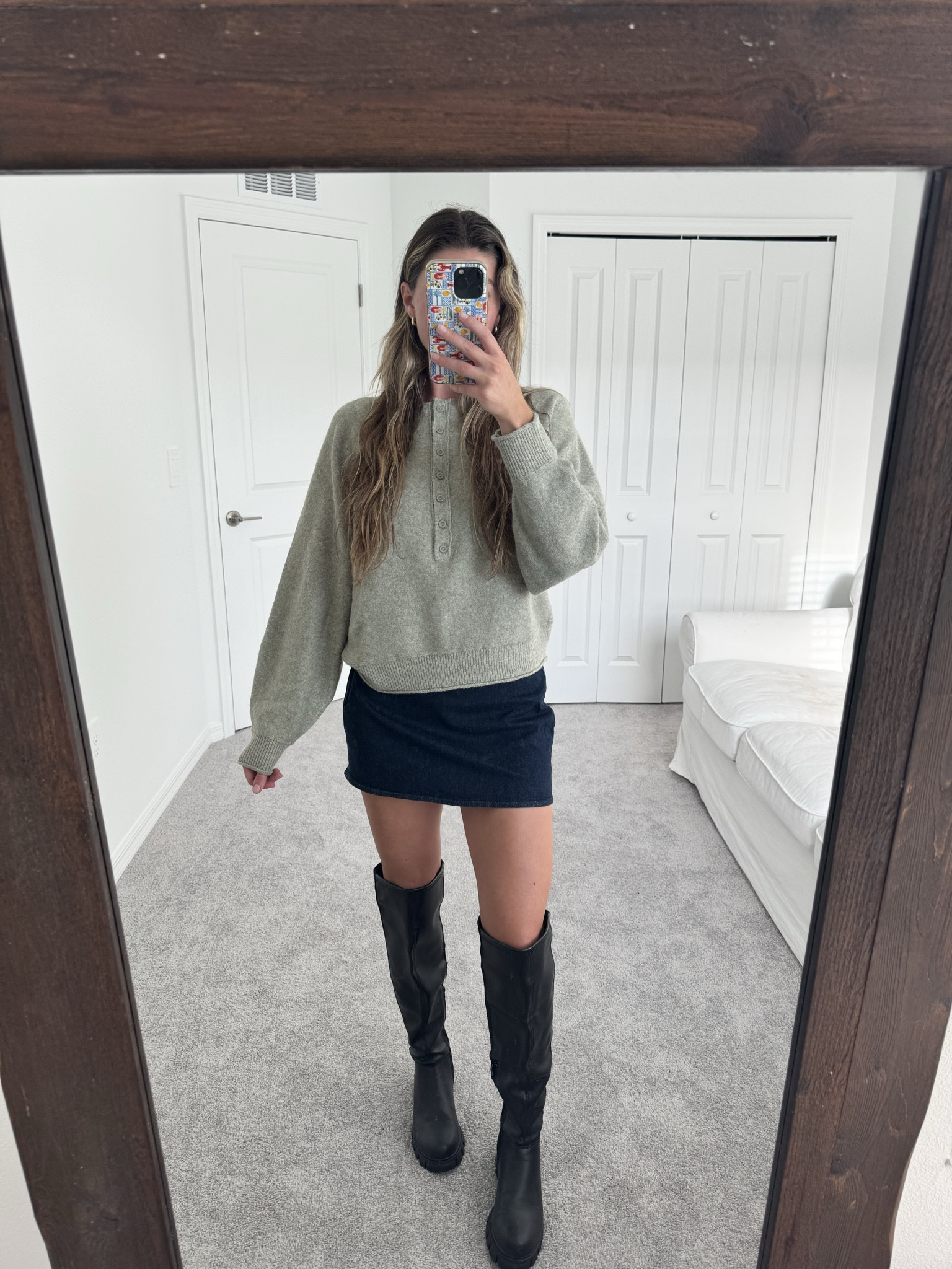 Another mini skirt and knee high boots outfit for fall ! This sweater is sooo comfy I can’t wait for the colder weather 🍁🍂

#LTKSaleAlert #LTKU #LTKSeasonal