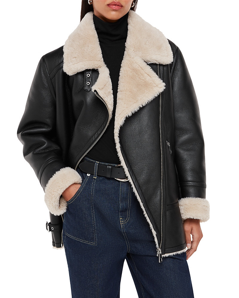 Whistles Faux Fur Aviator Coat | Bloomingdale's (US)