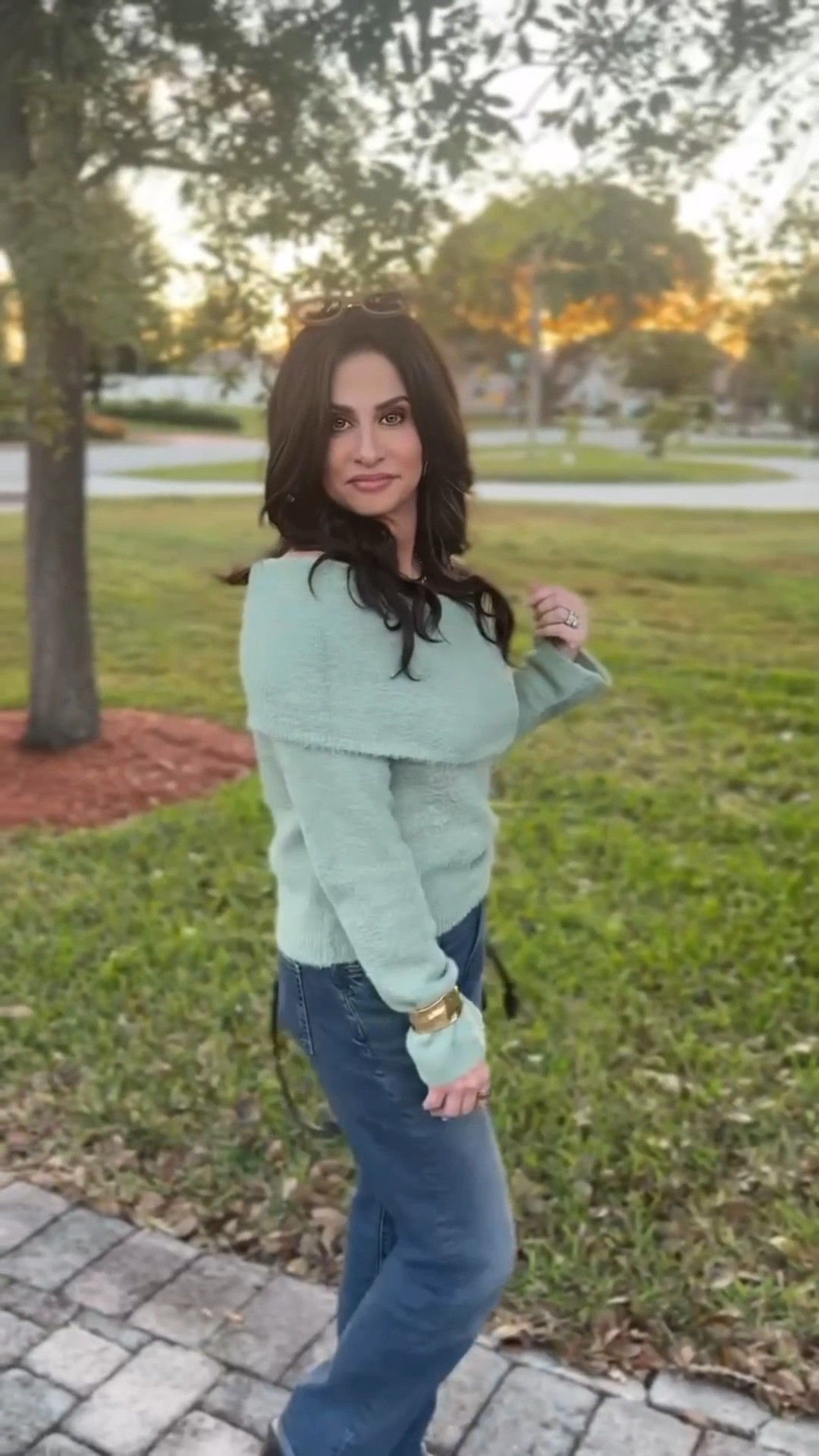 Loving this fuzzy sweater. So soft and cozy . Wearing a sm. Jeans 25 , shoes TTS 
#coolweatherstyle #casualcoolweatherlook #fuzzysweater

#LTKPetite #LTKOver40 #LTKSeasonal