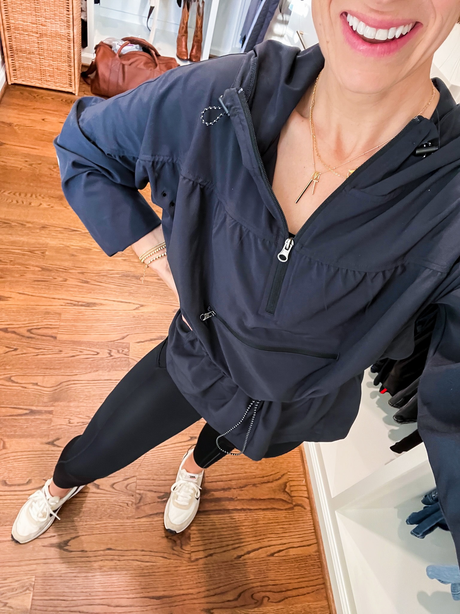 Travel outfit: Lululemon leggings, this Zella packable windbreaker, and Nike sneakers. #traveloutfit

#LTKstyletip #LTKSeasonal #LTKtravel