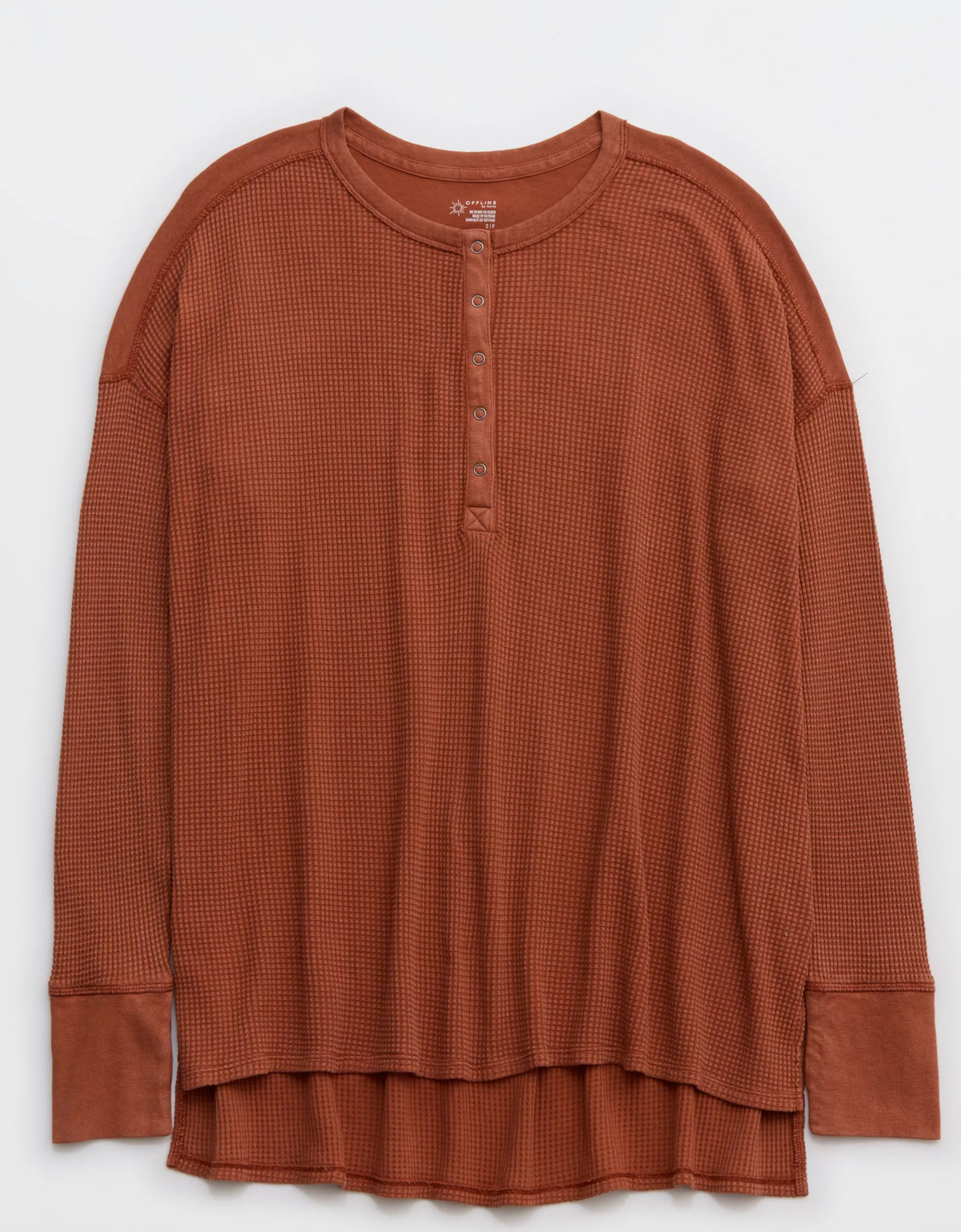 OFFLINE By Aerie Wow! Waffle Henley T-Shirt | Aerie