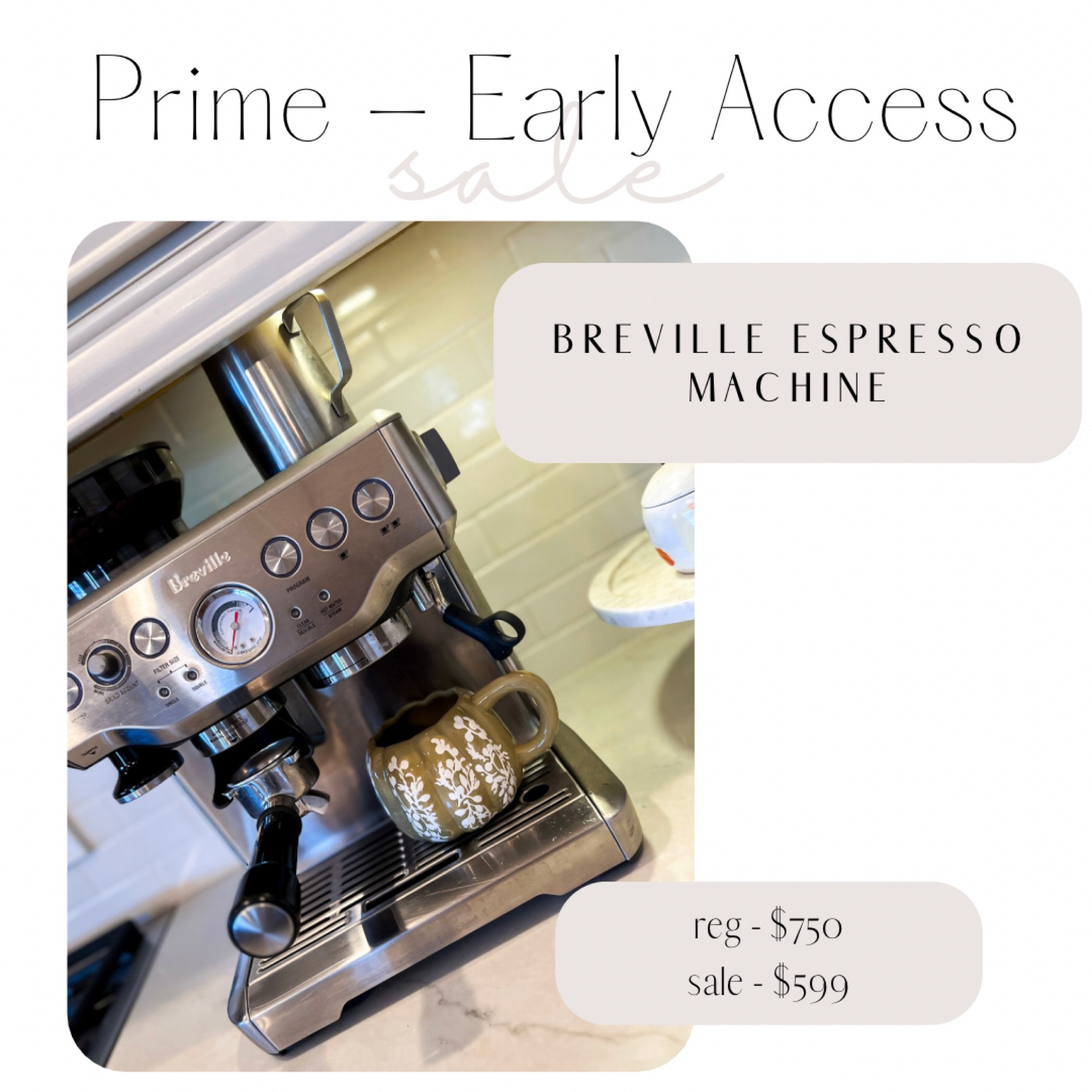 Our espresso machine is included in Prime Early Access - 


#primeearlyaccess #espressomachine #kitchenfinds #founditonamazon #coffee #sale #breville

#LTKsalealert #LTKhome