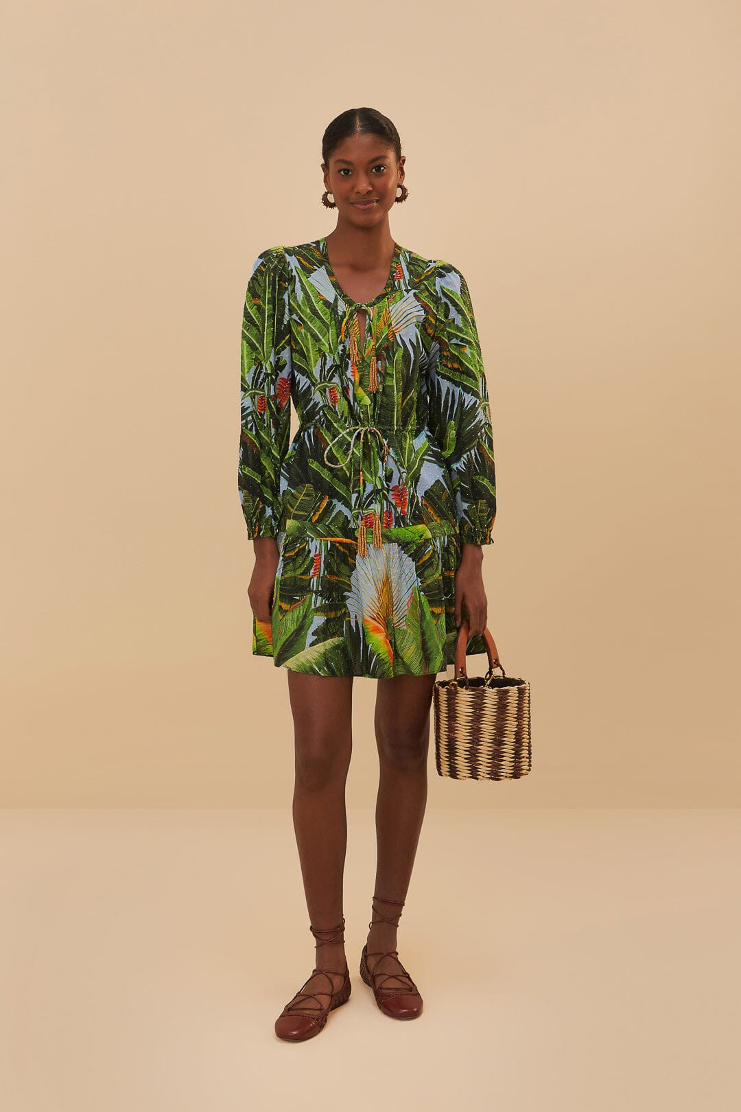 Blue Amazonia Forest Mini Dress | FarmRio (US)