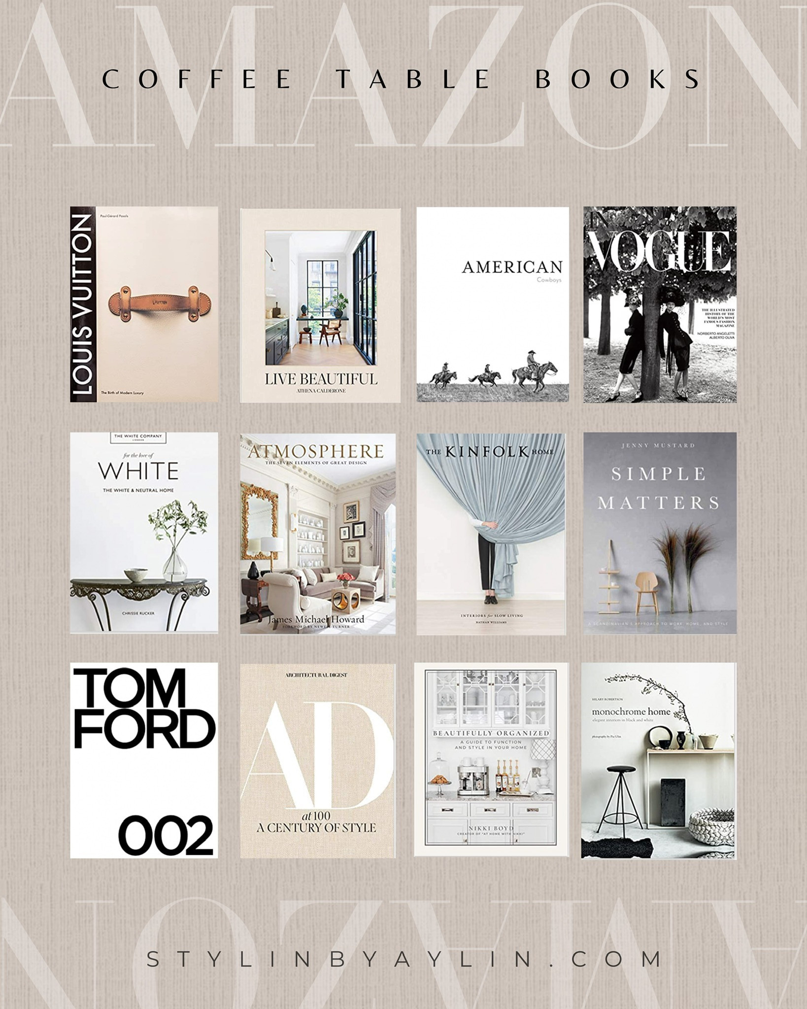 Amazon coffee table books, home decor, neutral style #StylinbyAylin 

#LTKhome #LTKunder100 #LTKstyletip